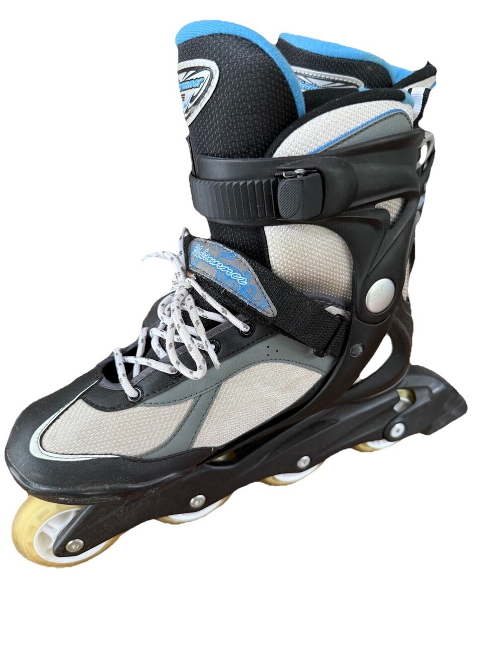 Womens Bladerunner Pro 80 ABEC 5 Inline Skates Black Blue Gray 80mm Wheel Sz 9